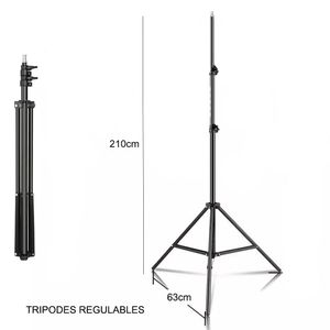 Kit de iluminación Interlud Softbox profesional, con parantes, negro - FYI260011