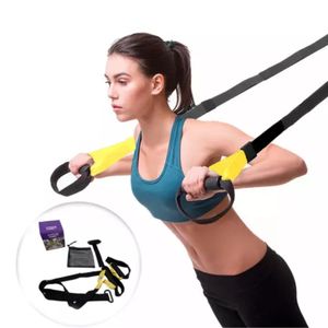 Bandas de suspensión TRX, entrenamiento funcional, ajustables, portátiles, estabilidad, amarillo