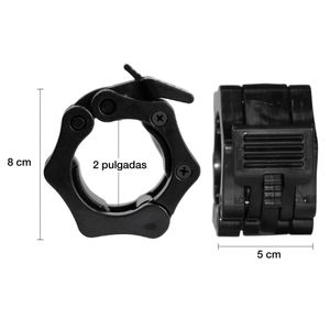 Abrazaderas Olímpicas, acero resistente, soporta 200kg, ideal para bíceps y tríceps