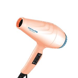 Secadora BaBylissPRO Peach Glow,  4 niveles de temperatura, aire frío, boquilla concentradora