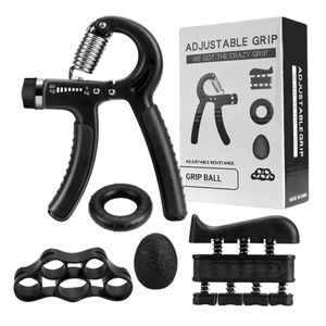 Set Hand Grip Completo, agarres ajustables para fortalecer manos y antebrazos, negro