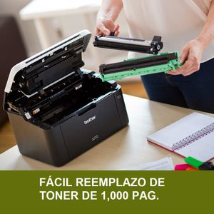 Impresora láser Brother HL-1212W, monocromática, Wi-Fi, negro