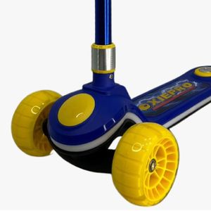 Scooter Elite OXIE PRO, freno trasero, mango ergonómico, azul amarillo