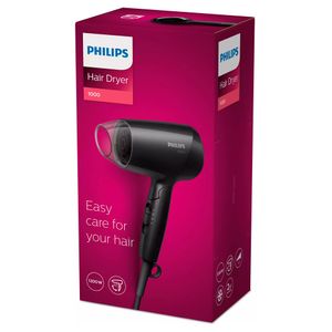 Secadora de cabello Philips BHC010 1200W, 3 temperaturas, negro