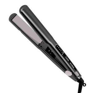 Plancha de cabello Lizze Extreme, 480ºF, placas de titanio + peine, gris