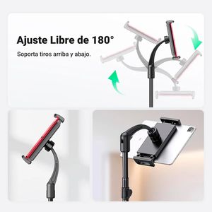 Soporte tripode dual, 2 en 1, Ugreen, tablet, iPad, Smartphones, negro