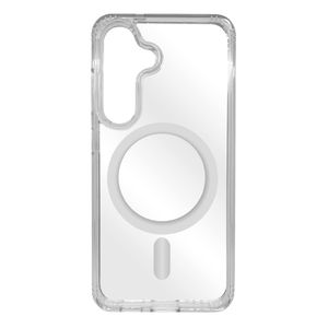 Case para Samsung Galaxy S25+ magnético con soporte, amortiguador de choques, protección de cámaras, transparente