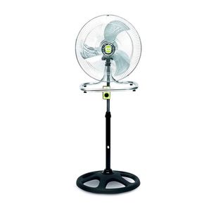 Ventilador 3 en 1 piso, pared y mesa, Bossko, sistema giratorio 180°,negro