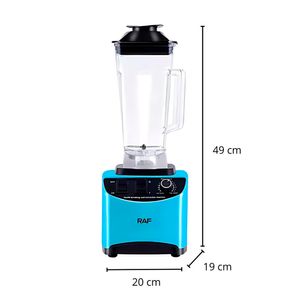 Licuadora industrial RAF R-2804, 2.5L, 2400w, 15 velocidades, celeste