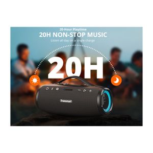 Parlante bluetooth Tronsmart Mirtune S100, 50w, 20 horas de batería, mango retráctil, negro