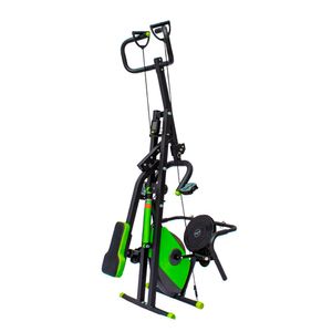 Máquina Abdominal + Bicicleta, 8 niveles de resistencia, máx 95 kg, negro