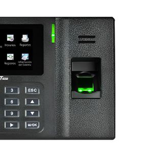 Control de asistencia biométrico ZKTeco LX14, pantalla 2.8", conexión USB, registro de 50,000 eventos