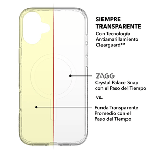Case ZAGG Crystal Palace Snap para iPhone 16 Plus protección con grafeno, soporte integrado y compatibilidad
