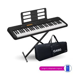 Teclado Casio CT-S100, pack portátil, 61 teclas, negro