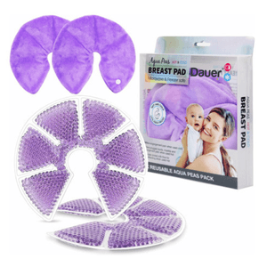 Compresa de lactancia Dauer frío y caliente, alivio eficaz para mamás, terapia de calor, frío, lila
