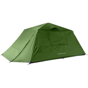 Carpa 3 estaciones, 8-10 personas, poliéster, verde