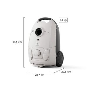 Aspiradora Electrolux 1600w EQP30 con filtro Hepa, regulador de potencia, enrollador de cable automático