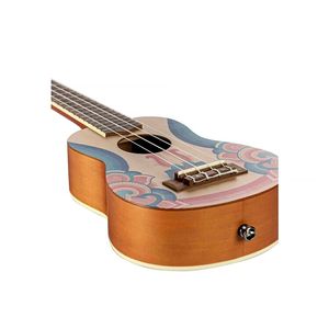 Bamboo Ukelele concierto retro: sonido cálido y diseño colorido con cuerpo de linden