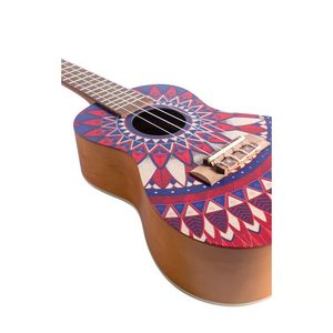 Ukelele concierto passion, sonido cálido, diseño colorido con cuerpo de linden