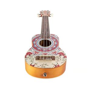 Bamboo Ukelele concierto porto: sonido cálido, diseño colorido con cuerpo de Linden