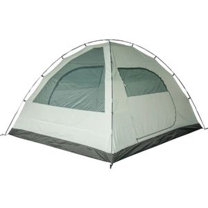 Carpa 3 estaciones, 6 personas, sistema de cierra de cremallera, verde