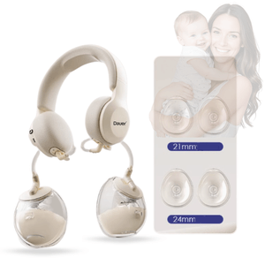 Extractor de leche doble manos libres dauer, comodidad, eficiencia con 3 modos, compresa térmica cervical