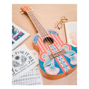 Ukelele concierto vint: cuerpo de linden, mástil de okoume, sonido cálido para principiantes