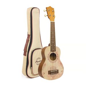 Ukelele concierto lotus, sonido cálido, diseño vibrante para principiantes