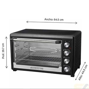Horno eléctrico Blackline GR60AR 2500w, 60 litros, acero inoxidable, negro