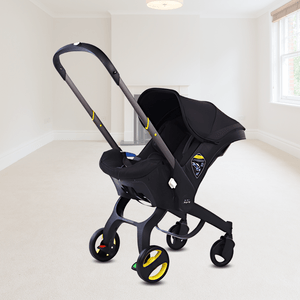 Coche paseo Dunkin 4 en 1, seguridad, confort, versatilidad, 25 kg, negro