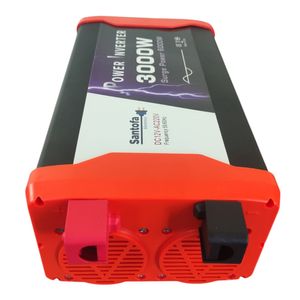 Inversor de corriente 12V a 220V, 3000W, 2 puertos USB, 2 sockets, onda senoidal pura