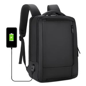Mochila de viaje ligero, para cabina, conector USB,  multi compartimiento, negro
