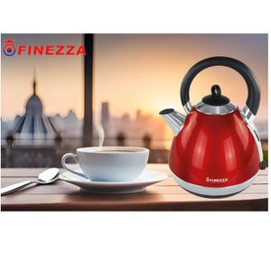 Hervidor eléctrico Finezza FZ-632T 1800w, 2 litros, apagado automático, rojo