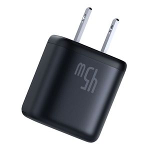 Cargador de pared Baseus PicoGo GaN, 45W, USB Tipo-C, carga rápida, negro