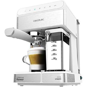 Cafetera semi-automática Cecotec Power Instant-Ccino 20 1350w, capacidad 2 tazas, touch, blanco