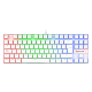 Teclado Redragon Kumara, mecánico, switch rojo, blanco - K552W-KR