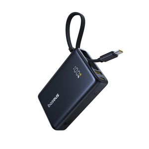 Batería externa Baseus PicoGo 10000 mAh, 45W, pantalla digital, negro