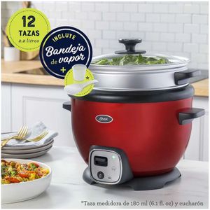 Olla arrocera multiusos Oster CKSTRC7030R 900w, 2.5 litros, función sofrito, rojo