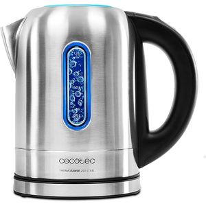 Hervidor de agua Cecotec Thermosense 2200w, capacidad 1.7 litros, 360º, plateado