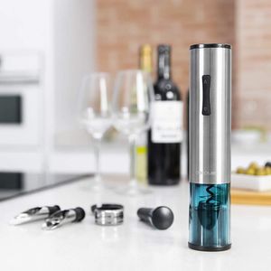 Sacacorchos eléctrico InstantCork 1000 gourmet, luz LED, plateado