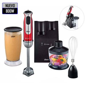Batidora de inmersión Oster FPSTHB2801 800W, cuchilla Quad Blade, control de velocidad variable