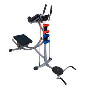 Máquina para abdominales Sport Fitness FT-73500, acero inoxidable, máx 110 kg, gris