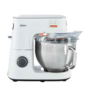 Batidora de pedestal Oster FPSTSMPL4W 1000W, 10 velocidades, tecnología Heatsoft, tazón 5.2 litros, blanco