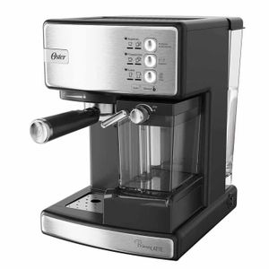 Cafetera expresso Oster PrimaLatte BVSTEM6603SS 1050w, capacidad 1.5 litros, 15 bares, gris