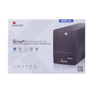 UPS Smartbitt interactivo de 4 tomas, 1800 VA / 900 W SBNB1802, negro