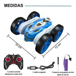 Carro acrobático, control remoto, giro 360°, aventuras, diversión sin límites