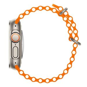 Correa ocean ultra OEM, de silicona, lavable, para Apple Watch, naranja