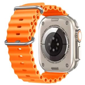 Correa ocean ultra OEM, de silicona, lavable, para Apple Watch, naranja