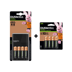 Kit pilas recargables 2500 mAh + cargador + 4 pilas recargables AA