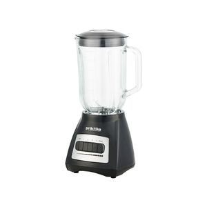 Licuadora Practika BLW-450 450w, 4 velocidades + pulsador, vaso de vidrio 1.5 litros, negro